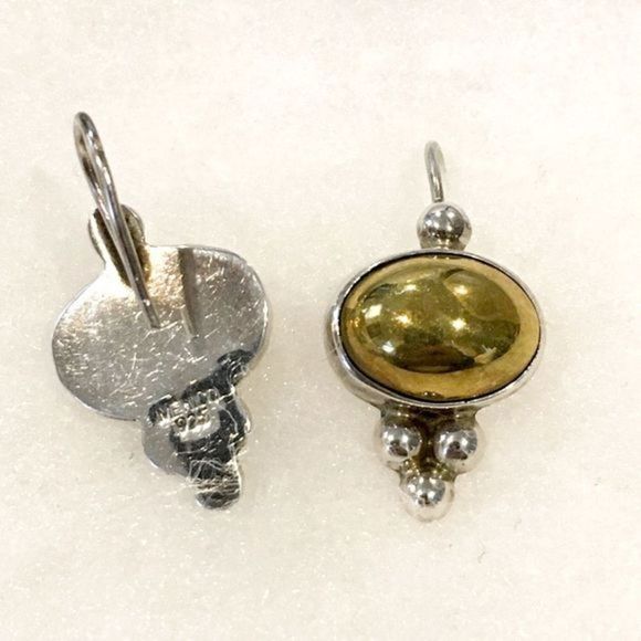 Silpada Victorian Sterling Silver 925 Brass Earrings - Picture 4 of 7